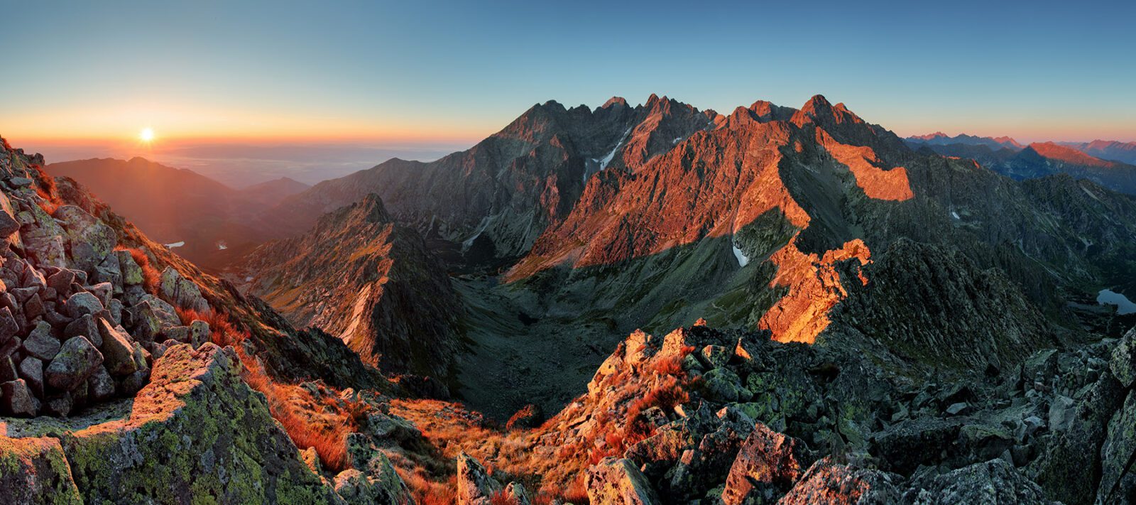 Panorama mountain autumn landscape