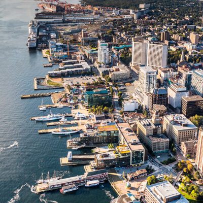 Halifax Nova Scotia,Canada, September 2022, aerial view of Down