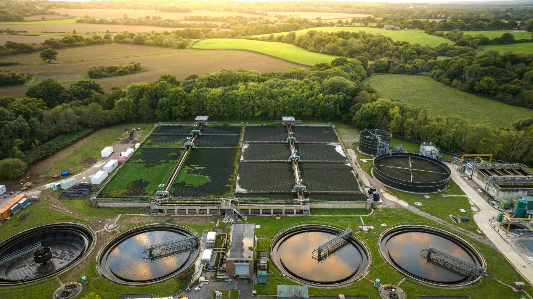 Photogrpah of waste water treatment in United Kingdom