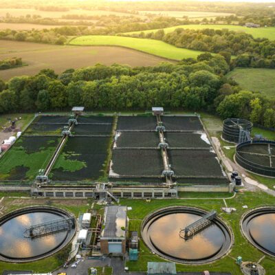 Photogrpah of waste water treatment in United Kingdom