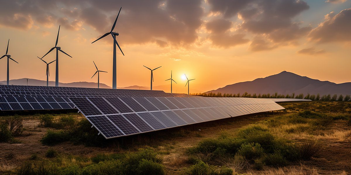 Solar power installation with turbine, Generative AI